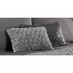 Image of Limoge oblong cushion - grey - Grey