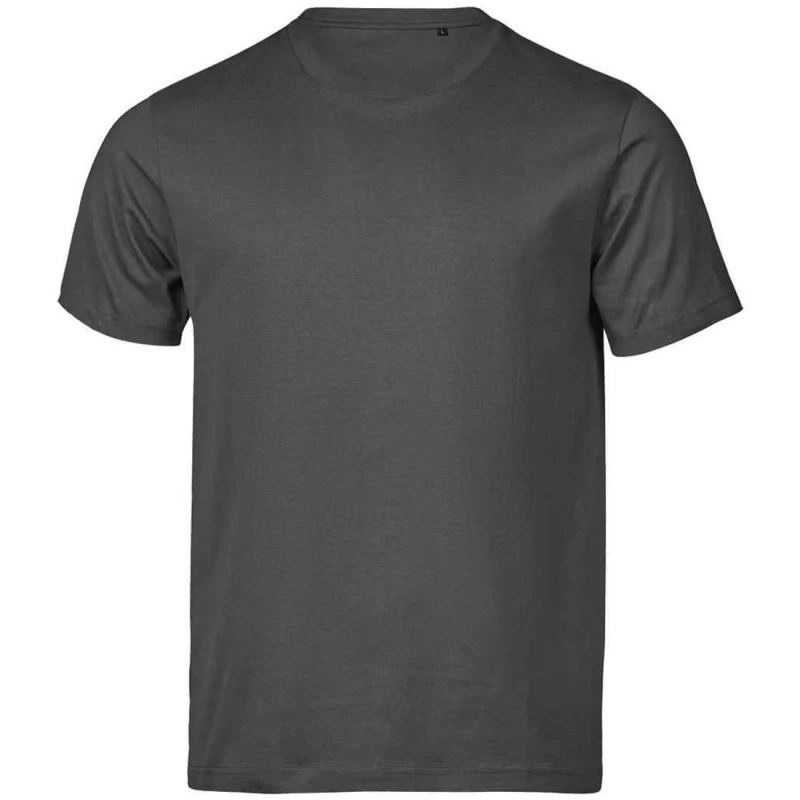 Image of TEE JAYS Mens Urban Luxury T-Shirt in Dark Grey Size: XS Dark Grey Male XS
