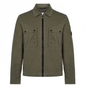Image of Calvin Klein Garment Overshirt - Olive MRZ
