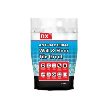 Image of Norcros Anti Bacterial Wall & Floor Tile Grout 2.5kg Midnight Coal - NX02KGGTNMMCM06