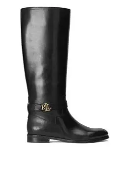 Image of Lauren by Ralph Lauren Brittaney Tall Boots, Black, Size 6, Women