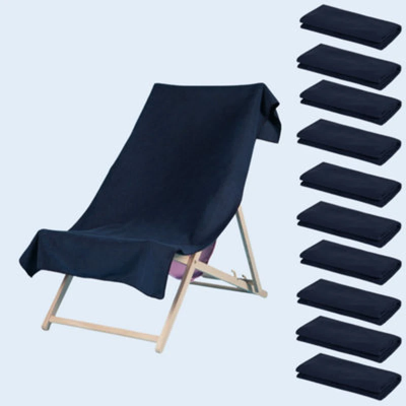 Image of OHS OHS 10 x Plain Microfiber Quick Dry Bath Beach Towel in Navy Size: Bath Towel Navy Bath Towel Unisex 5027434173969