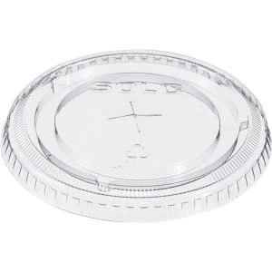 Image of Solo Straw Slot Lid Clear Pack 100 662TS