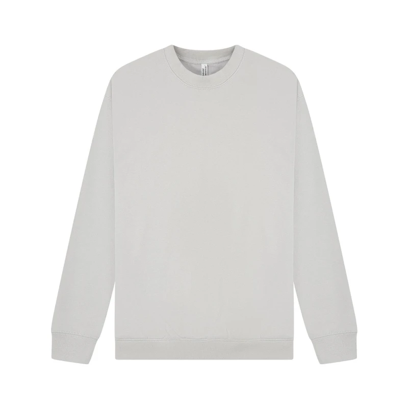 Image of Casual Classics Mens Premium Combed Cotton Extended Neckline Oversized Sweatshirt in Medium Beige Size: XS Medium Beige Male XS