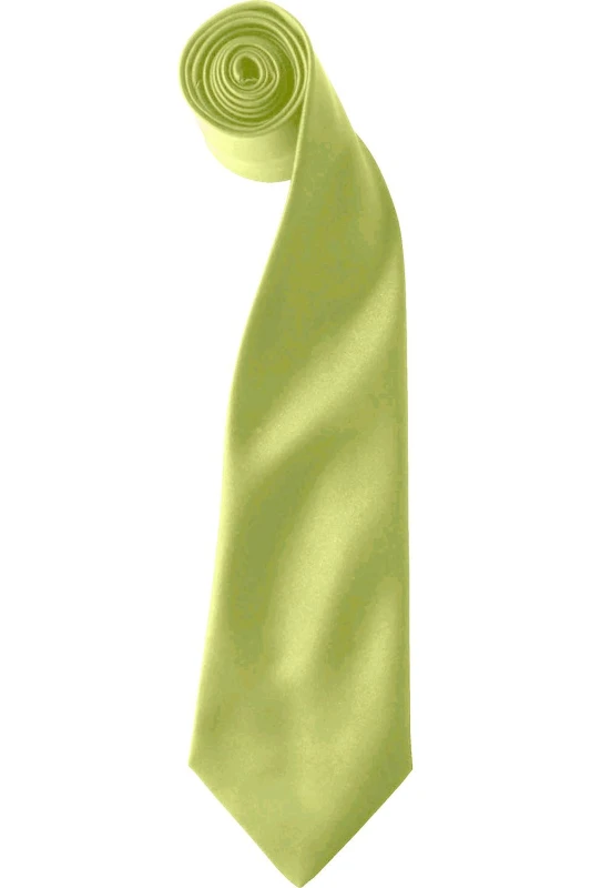 Image of Premier Premier Men Colours Satin Clip Tie Pack of 2 in Lime Lime One Size Male 5059269153915