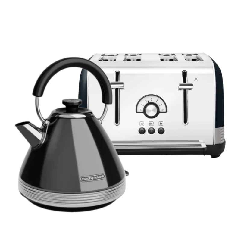 Image of Morphy Richards Venture Retro Kettle and Toaster in Dark Navy Dark Navy One Size Unisex 5056765430410
