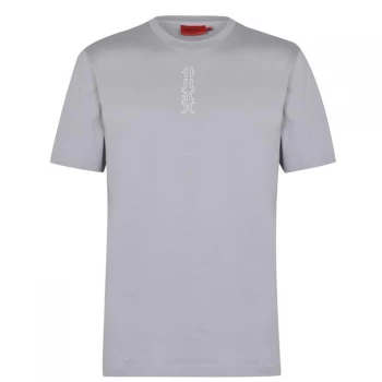 Image of Hugo Boss Durned T-Shirt Silver Size L Men