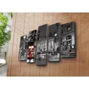 Image of 5PATK-8 Multicolor Decorative Canvas Painting (5 Pieces)