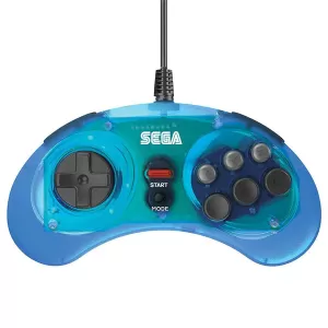 Image of Blue 8-Button Retro-Bit Mega Drive Controller