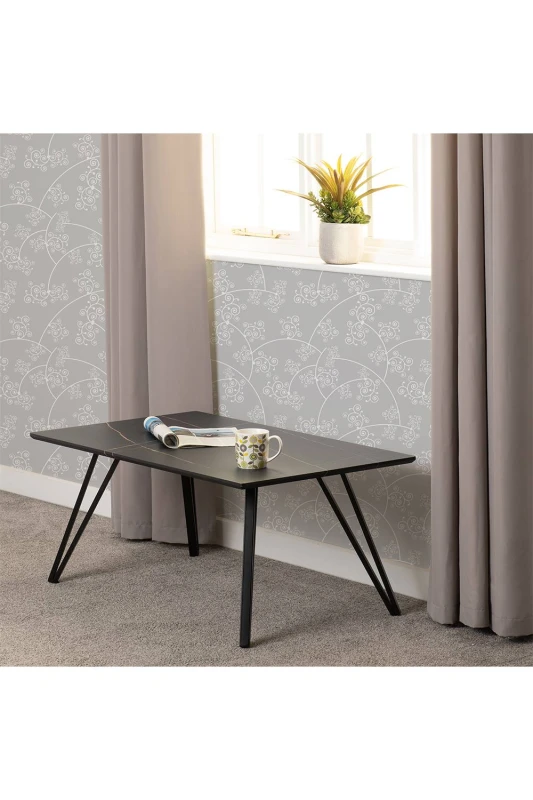 Image of Seconique Marlow Coffee Table - Black Marble Effect, Black 300-301-083