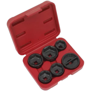 Image of Sealey VS7103 6 Piece Oil Filter Cap Wrench Set