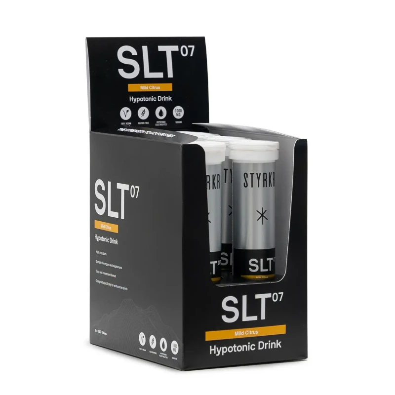 Image of Electrolytes in a box of 6 tubes, citrus flavor Styrkr Noir Unisex 1000 mg