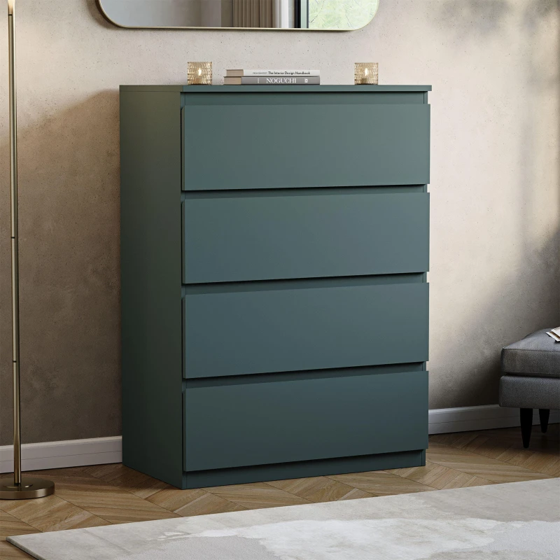 Image of Lassic Vida Designs Denver 4 Drawer Chest Jasper Green unisex 4 Drawer