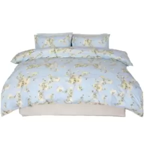 Image of Belledorm Orchard Duvet Cover Set (Superking) (Duck Egg Blue) - Duck Egg Blue
