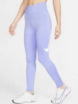 Image of Nike Running 7/8 Swoosh Run Legging - Lilac Size S, Women