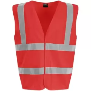 Image of PRO RTX High Visibility Childrens/Kids Waistcoat (S) (Red) - Red