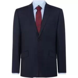Image of Howick Tailored Darby Birdseye Slim Fit Suit Jacket - Blue