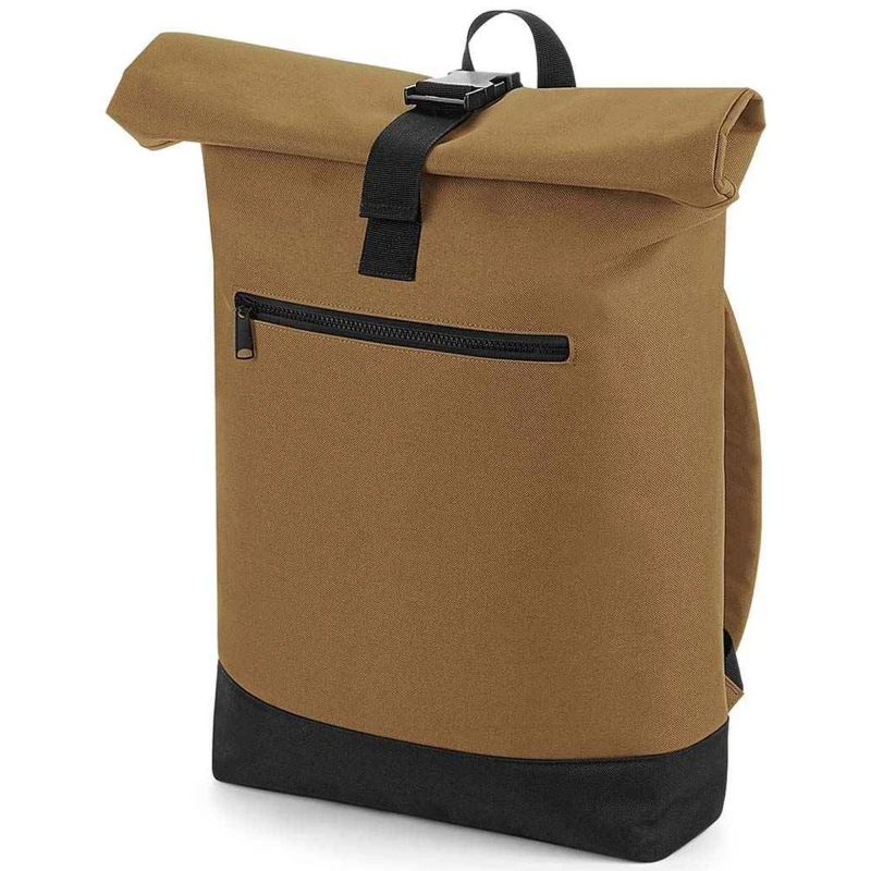 Image of Bagbase Mens Roll Top Backpack in Light Brown Light Brown Male