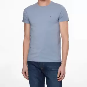 Image of Tommy Hilfiger Mens Stretch Slim Fit T-Shirt - Light Blue - S