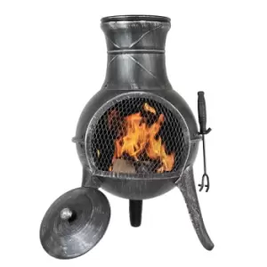 Image of La Hacienda Pewter Squat Chiminea