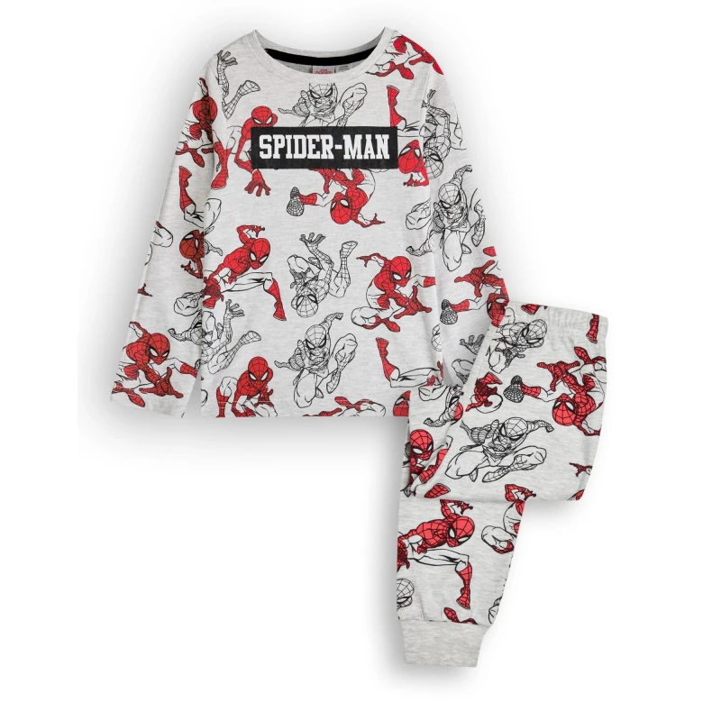 Image of Marvel Long Sleeve Long Leg Pyjama Set Grey
