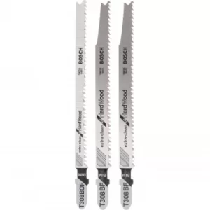 Image of Bosch Hard Wood Cutting Assorted Jigsaw Blades Pack of 3