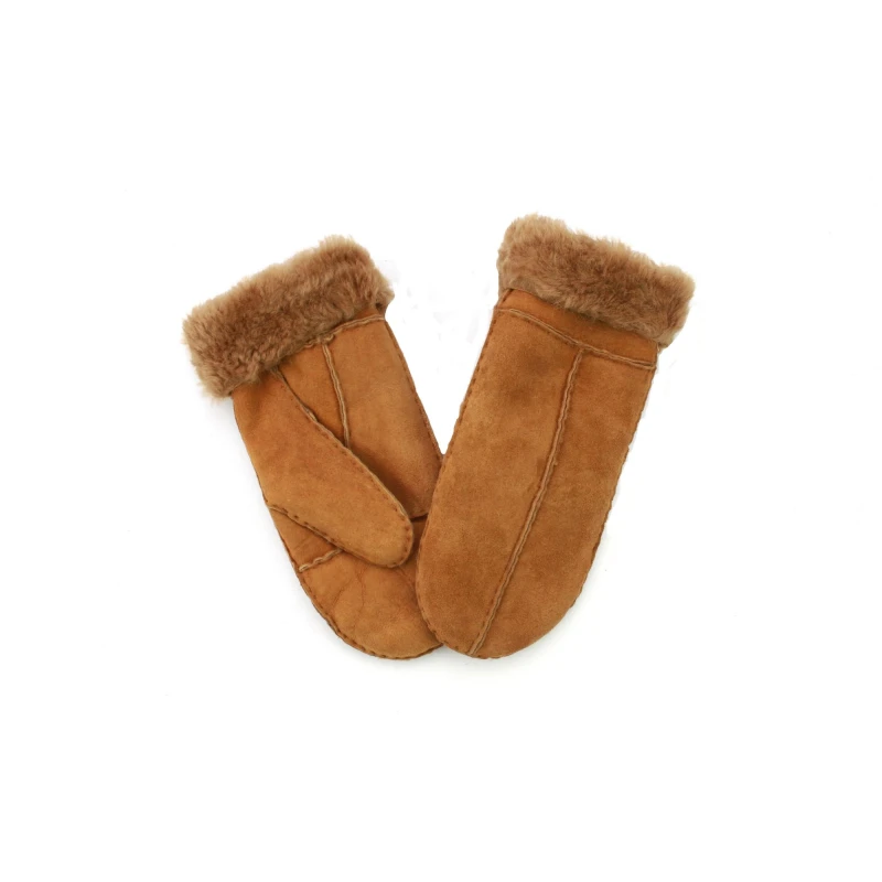 Image of Eastern Counties Leather Sheepskin Mittens in Light Tan Light Tan Unisex One Size