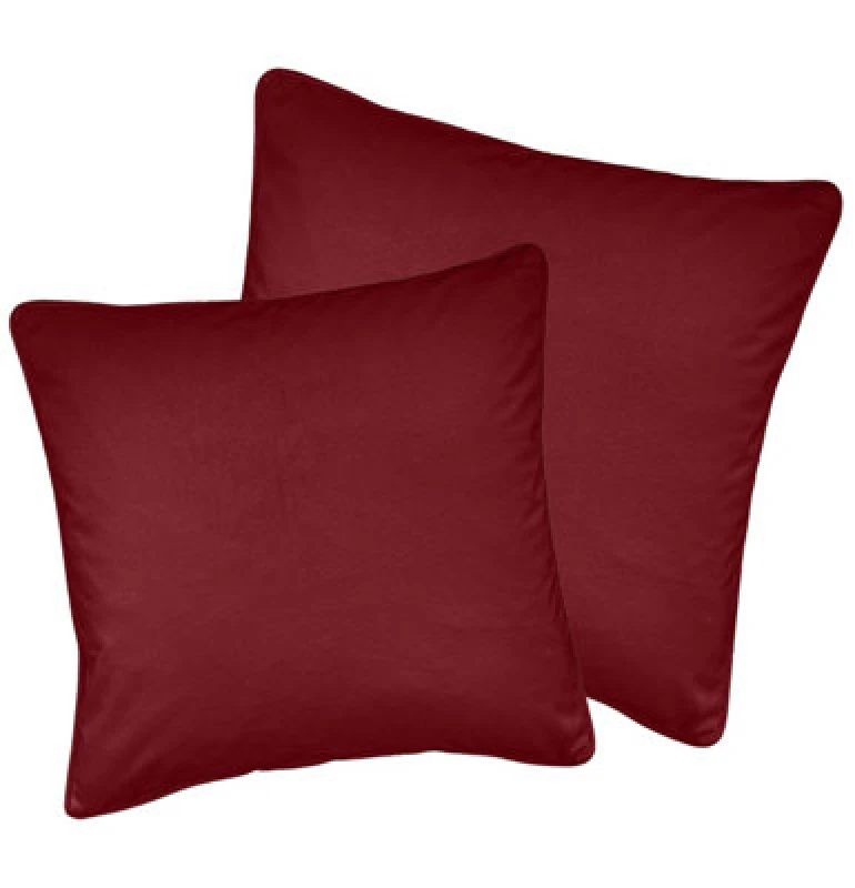Image of Enhanced Living Pair of Soft Velvet Cushion Covers - Cases Only Red