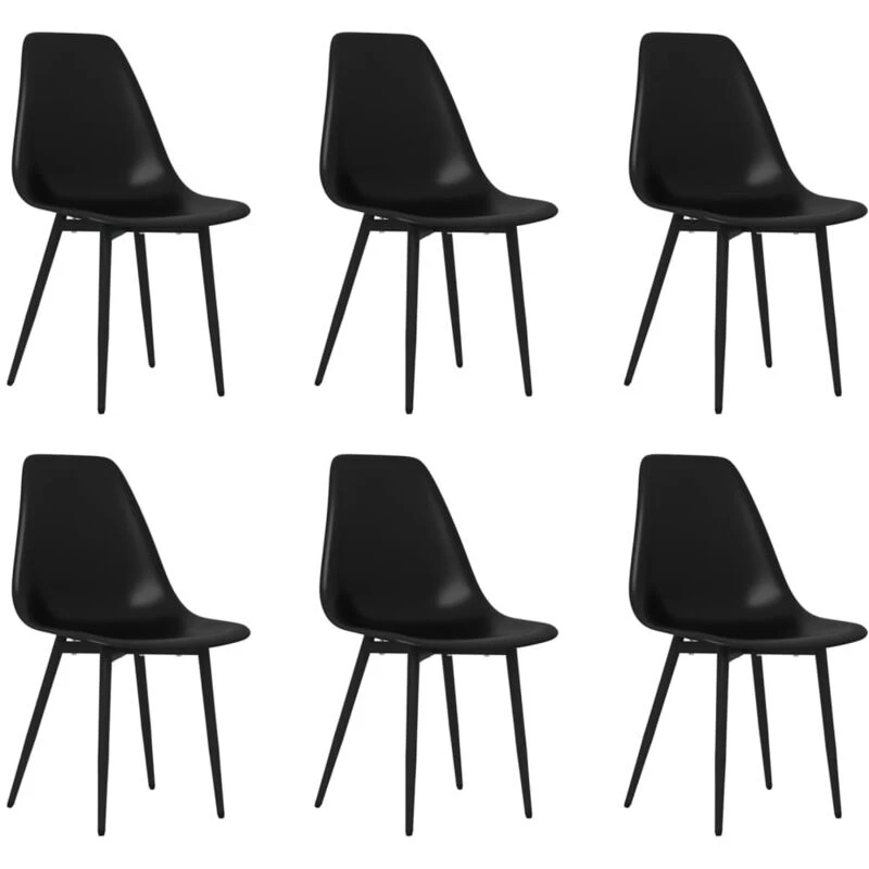 Image of VIDAXL Vidaxl - Dining Chairs 6 pcs Black pp 8720286712245