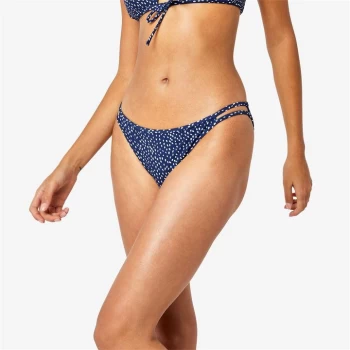 Image of Jack Wills Eco Cut Out Bikini Bottoms - Navy Dot