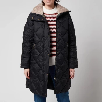 Image of Barbour Womens Charlecote Quilt Jacket - Black/Ancient - UK 18