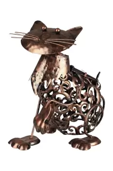 Image of Solar Metal Cat LED Light