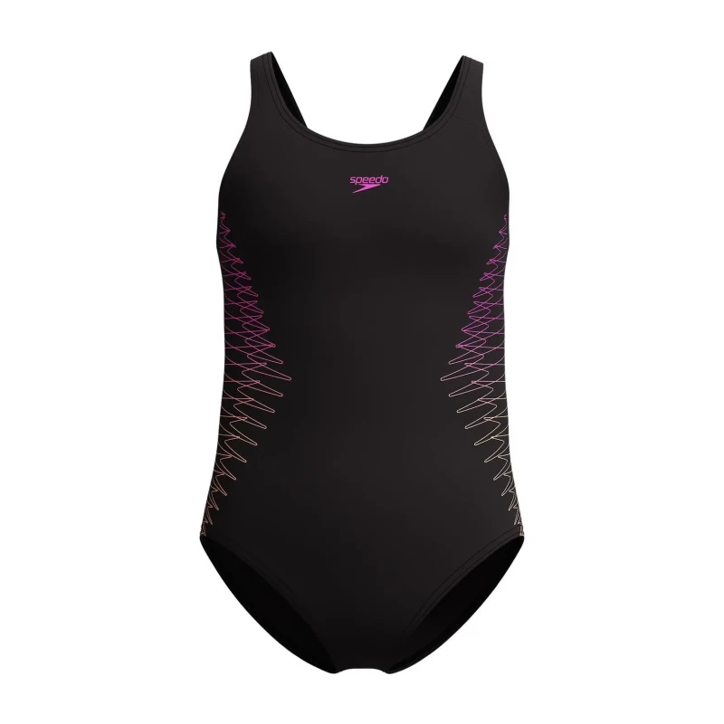 Image of Speedo 1 Piece swimsuit for children Speedo Eco Placem Muscleb Noir Female 5/6 ans