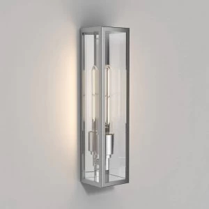 Image of LED Outdoor Wall Light Polished Stainless Steel IP44, E27