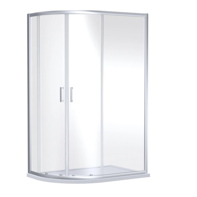 Image of nuie Rene 190x 80 x 80cm Quandrant Shower Enclosure, Chrome, Silver SMQU129-E6