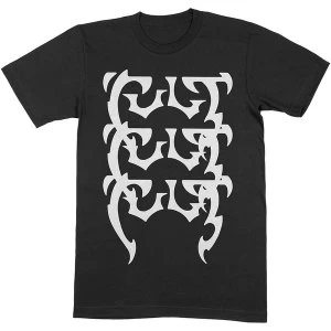 Image of The Cult - Repeating Logo Unisex Medium T-Shirt - Black