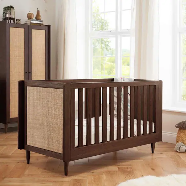 Image of Tutti Bambini Japandi Cot Bed - Warm Walnut 211090/65