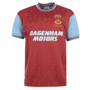 Image of Score Draw West Ham United 94 Home Jersey Mens - Claret/Blue