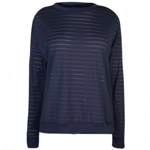 Image of Reebok Mesh Long Sleeve T Shirt - Heritage Navy