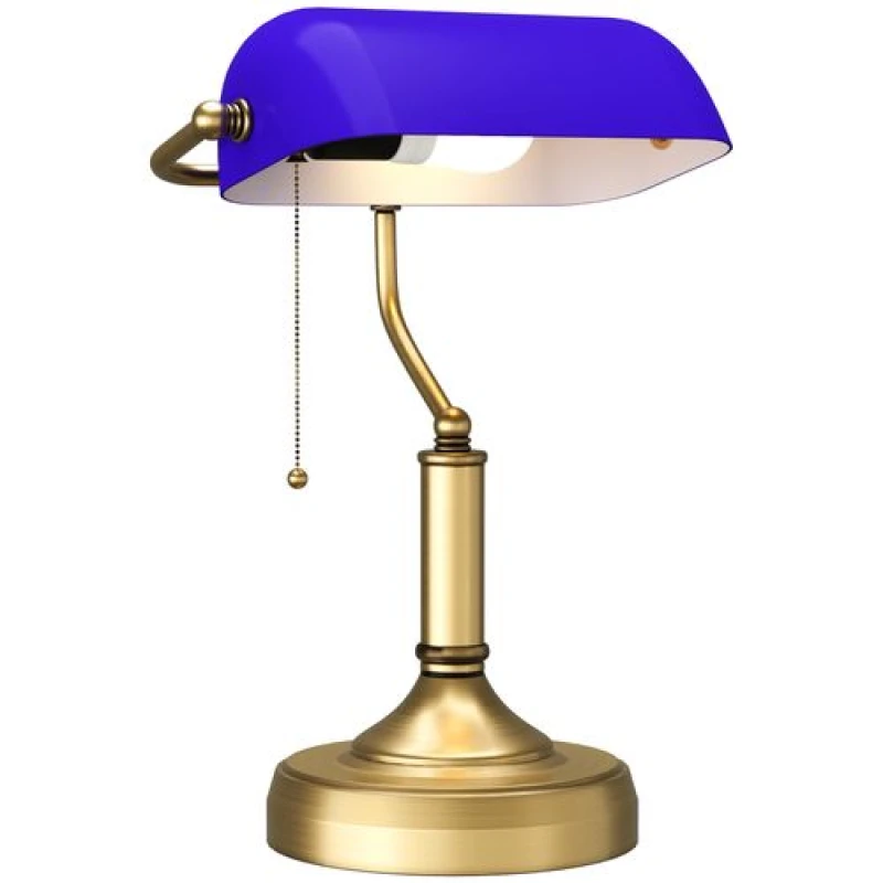 Image of HOMCOM Banker's Table Lamp w/ Antique Bronze Tone Base - Homcom 5056725578206