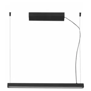 Image of Faro Vico 60cm Black Pendant Lamp With Surface Canopy