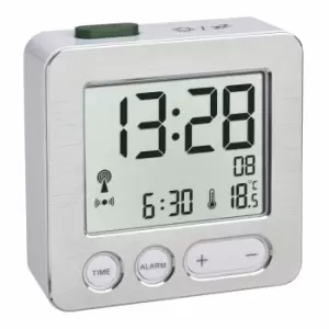 Image of TFA-Dostmann 60.2545.54 - Digital alarm clock - Rectangle - Silver...