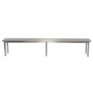 Image of Stainless Steel Seat Aqua Mezzo Changing Room Bench - 2.5m