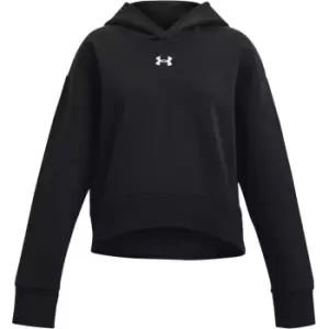 Image of Under Armour Rival Fleece Crop Hoodie - Black
