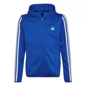 Image of adidas Designed 2 Move 3-Stripes Hoodie Kids - Blue
