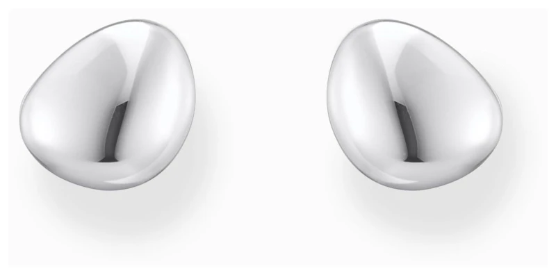 Image of THOMAS SABO Silver Rounded Organic Shape Stud Earrings