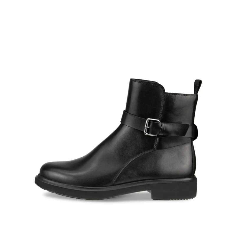 Image of Ecco Metropole Amsterdam 222013 Full Grain Leather Womens Zip Up Boots - Black - Size:UK 5-5.5