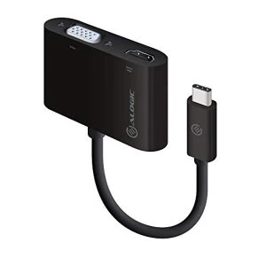 Image of ALOGIC 2-in-1 USB-C to HDMI/VGA Adapter ? Male to 2 Female ? Premium Series; Compatible with Thunderbolt 3 ports