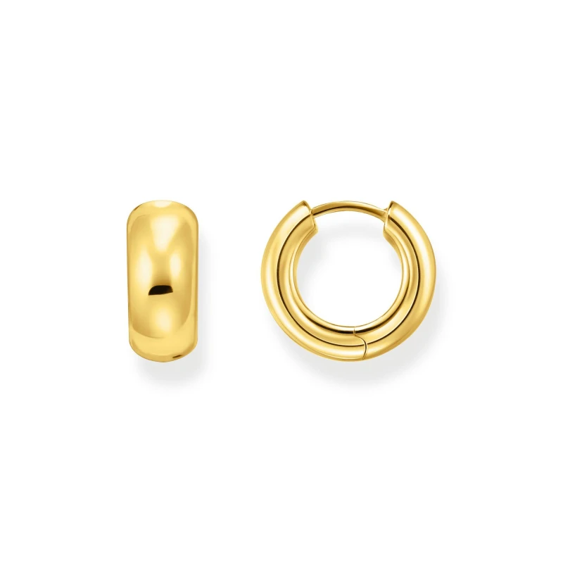 Image of THOMAS SABO Gold Plated Small Chunky Hoop Earrings