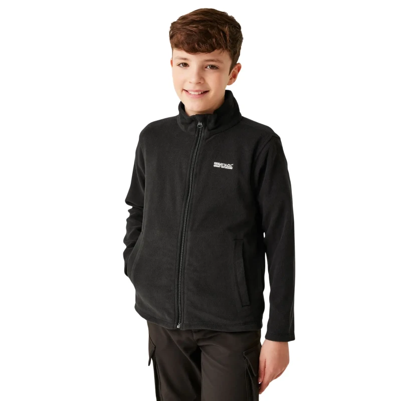 Image of Children's zipped fleece Regatta King II Noir Unisex 3/4 ans